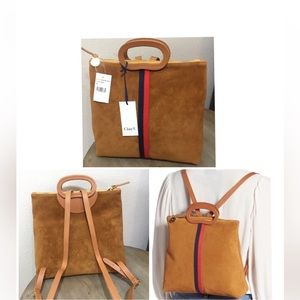 NWT Clare V. Marcelle Italian Suede Backpack